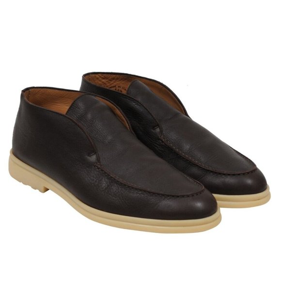 Loro Piana Other - Loro Piana Mens Open Walk Boots Size US 11.5 EU 44.5 Brown Leather Ankle Chukkas